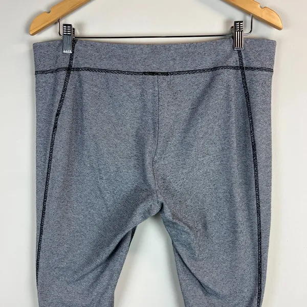 Lauren Ralph Lauren Active Leggings Womens XL‎ Black White Striped Athleisure - Image 9