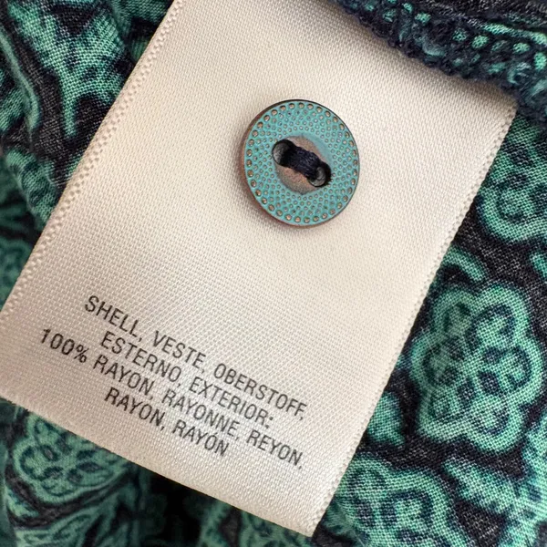 Maeve Geoscope Jumpsuit Small Green Blue Boho Graphic Print Button Front Belted - Image 12