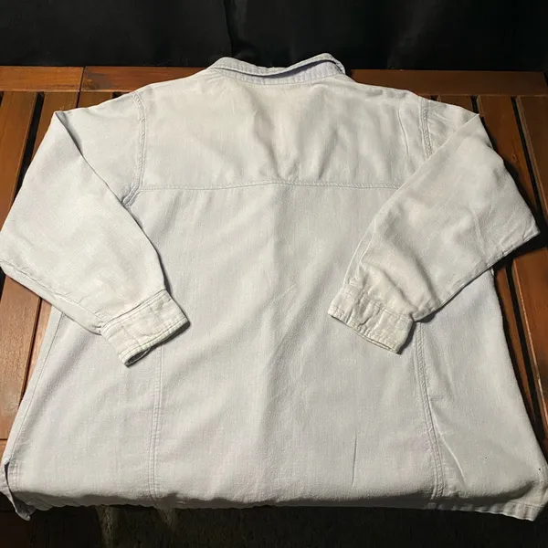AE & Co. Light Blue Button-Up Shirt size XXL - Image 6