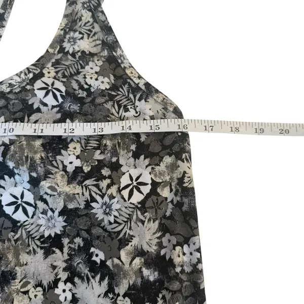 Patagonia Womens‎ Floral Athletic Dress Medium Gray Black White Neutral Outdoor - Image 7