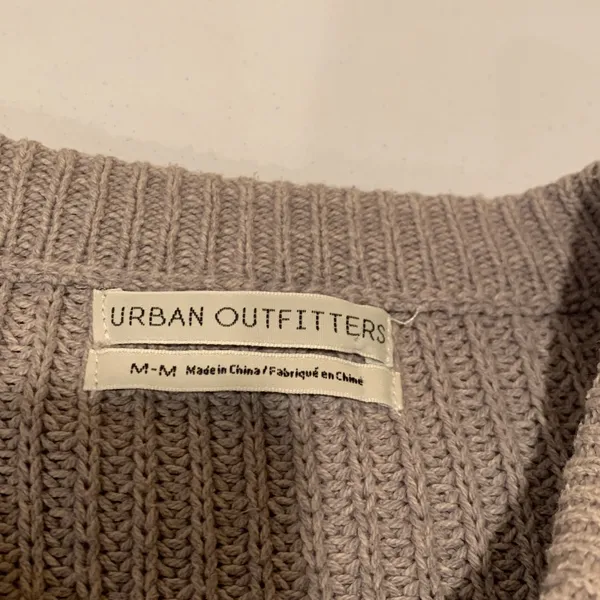 Urban Outfitters Women's Medium Taupe Tan Knit Casual Crewneck Pullover Sweater - Image 5