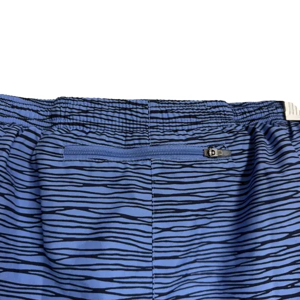 Nike Dri-FIT Womens Running‎ Shorts Blue Black Wave Print Size M Zip Pocket - Image 6