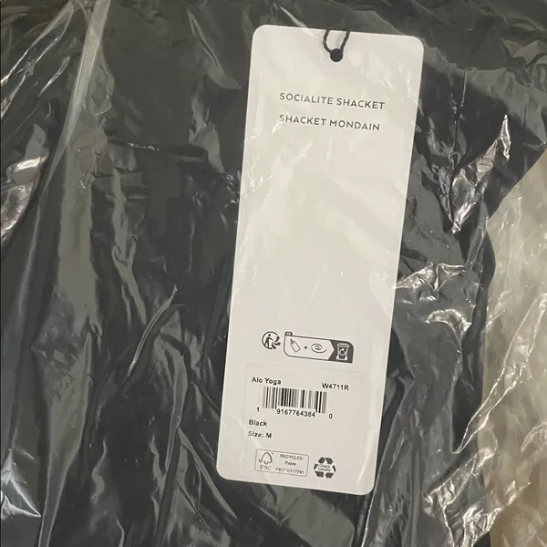 ALO Yoga NWT Socialite Shacket Jacket in Black Oversized Fit with Pockets Size M - Image 11