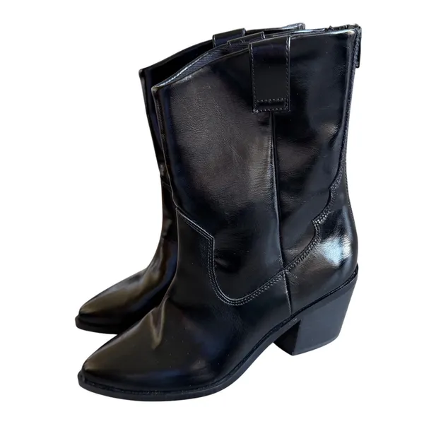 DV Dolce Vita Black Western Pointed Toe Mid Calf Boots‎ Womens Size 6 NEW - Image 3
