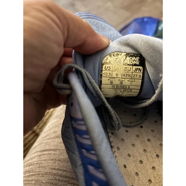 Hoka‎ Bondi 6 Women's Running Shoes Blue Comfort Sneakers 10.5 READ DESCRIPTION - Image 6