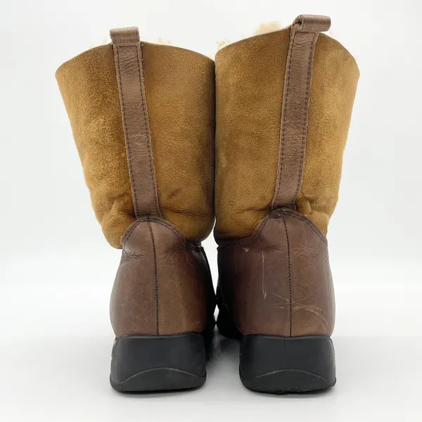 Martino Womens Leather Shearling Boots Size 9.5 Winter‎ Minimal Western Heritage - Image 2