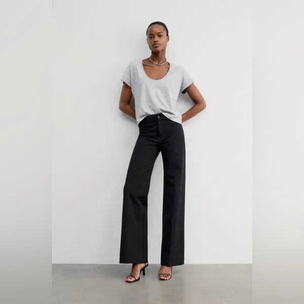 AYR The Stratus Stretch Wide Leg Jeans Size 33 in‎ Black - Image 5