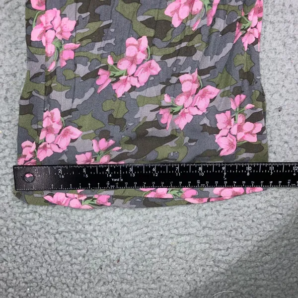 Wide Leg Floral Camo Pants XL Relaxed Lightweight Boho Eclectic‎ Utility Chic - Image 7