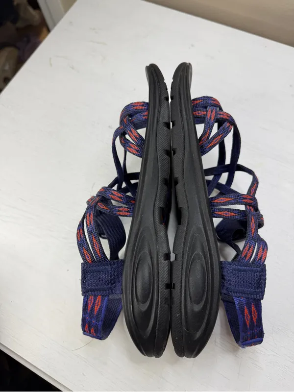Chaco ZVOLV X2 Womens 7 Hiking Water Sandal Volcanic Blue Orange Camping Outdoor - Image 9
