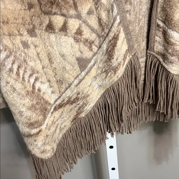 Lucky Brand XS‎ Aztec Fringe Open Front Cardigan Sweater - Image 4