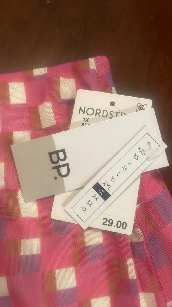 BP NWT pink/Purple Prism Check Mini Skirt - Image 3
