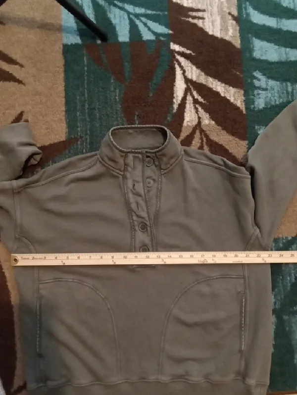 Aerie Oversized Faded Pullover Sweatshirt Trail Lounge Athleisure Olive Womens - Image 9