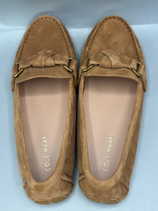 Cole Haan Evelyn Loafer Womens 6.5B Brown Suede Bow Driver Business W312827 - Image 5