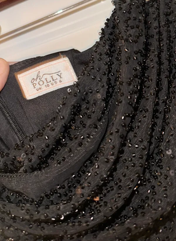 Oh Polly Dress Black Embellished - Image 5