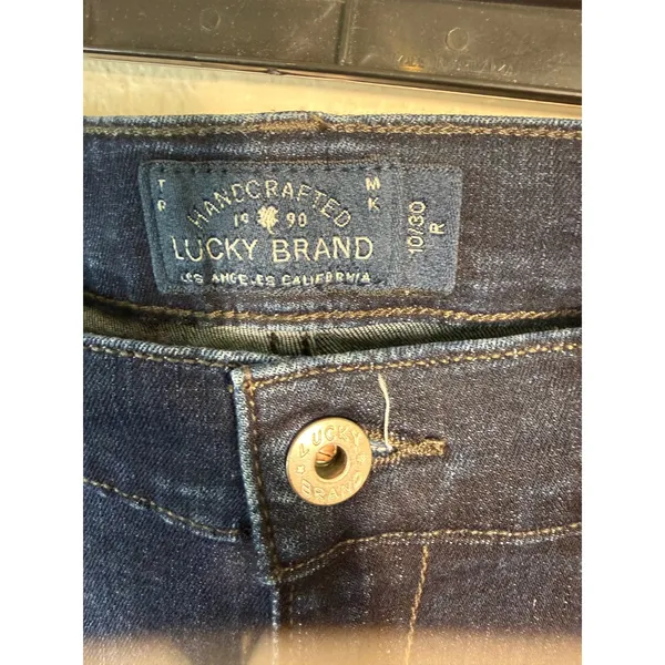 Lucky Brand Womens 10/30 Brooke Boot Jeans Dark Wash Denim Stretch Western Chic - Image 3