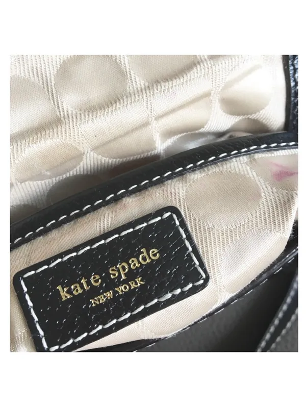 Kate Spade  Iconic Turnlock Gold Chain Handle Mini Bag Handbag  Black Leather - Image 11