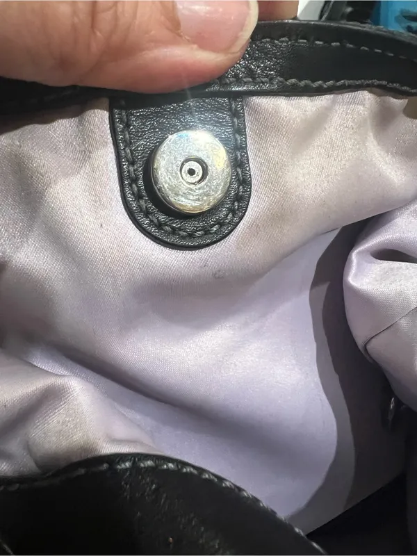 Coach black monogram hobo bag "C" pattern sateen fabric, signature Coach hangtag - Image 16