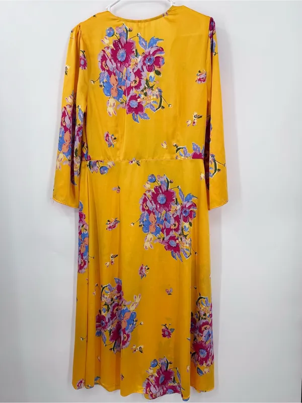 Free People Yellow Floral Maxi Duster - Image 6