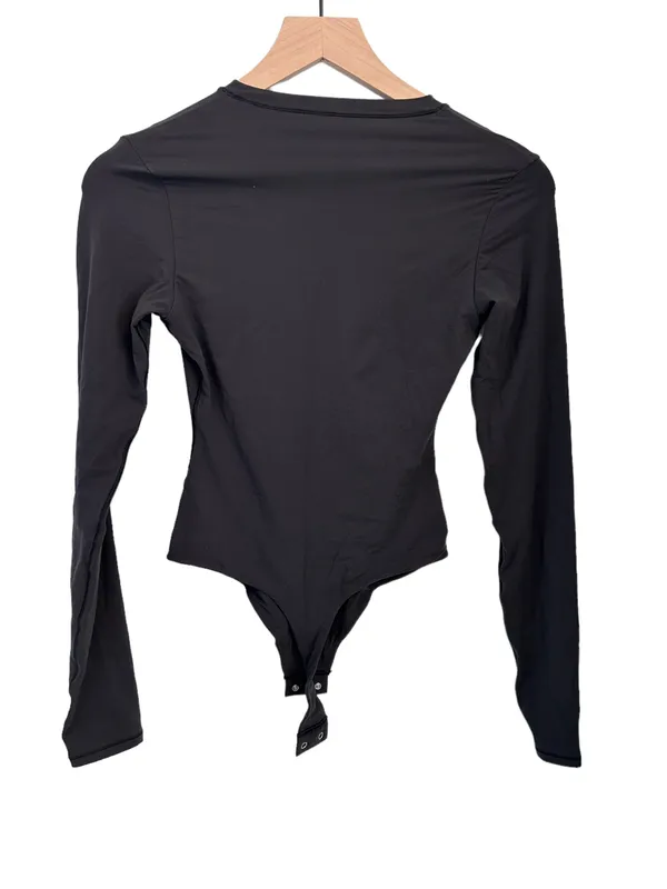 SKIMS LONG SLEEVE CREW NECK BODYSUIT Black Size S New Without Tags - Image 6