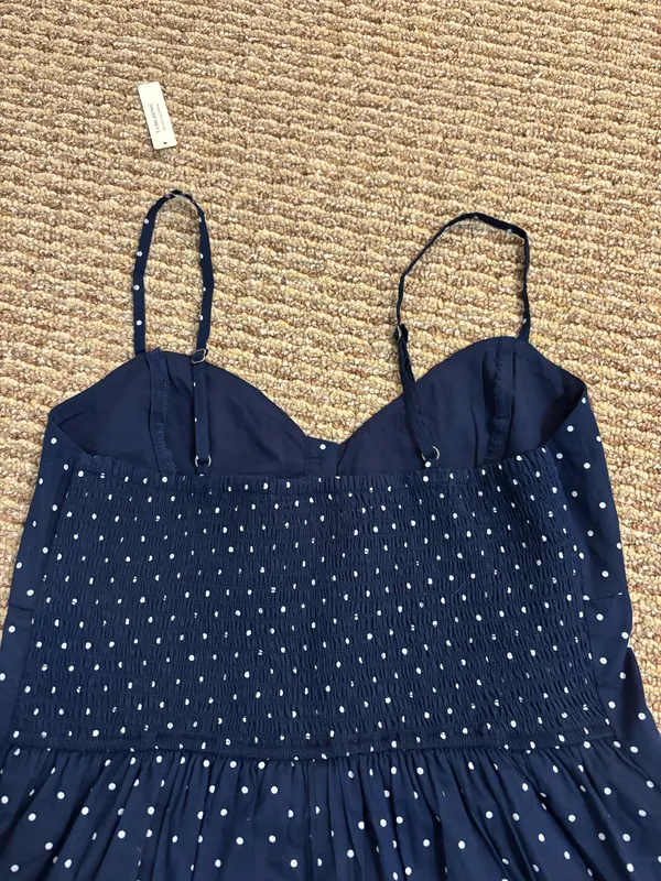 Hollister Mini Dress Polka Blue White Dot - Image 4