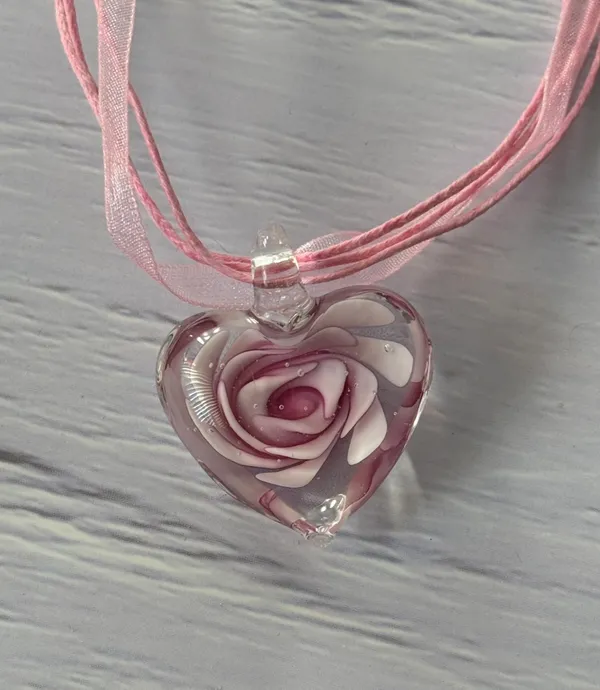 Pink Heart Necklace - Image 4