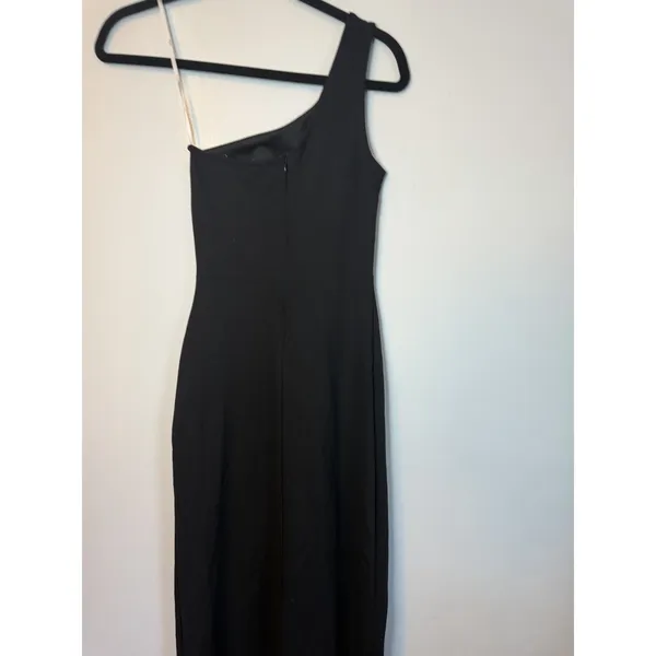 Lulus Good Times Only Black One-Shoulder Maxi Dress XS NEW - Image 7