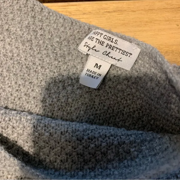Style Cheat Grey Waffle Knit Sweater M Size M - Image 7