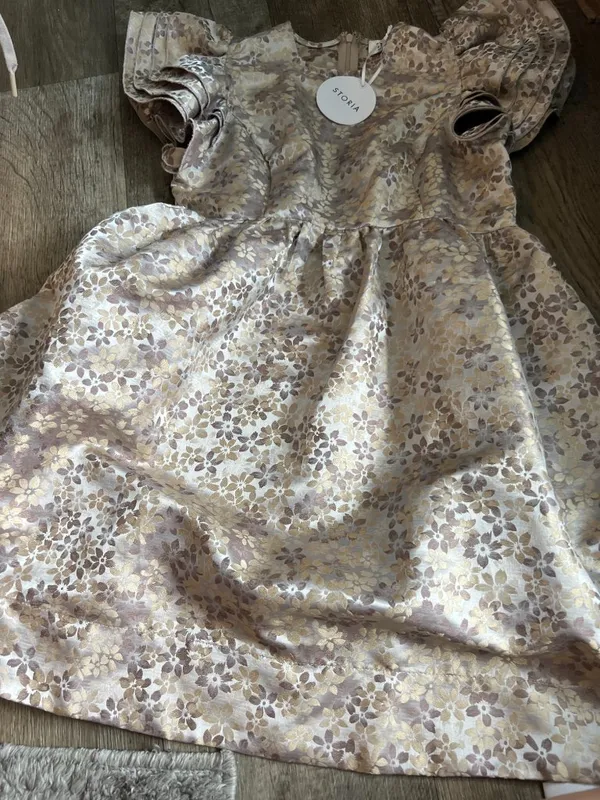 NWT Storia small metallic floral dress - Image 4