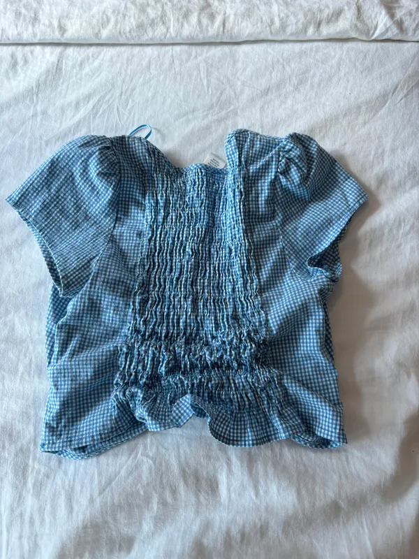 Blue And White Cut Out Top - Image 4
