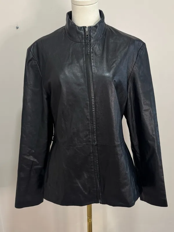 Vintage Wilsons Leather Maxima Ladies Jacket 100% Leather‎ Large Black - Image 3