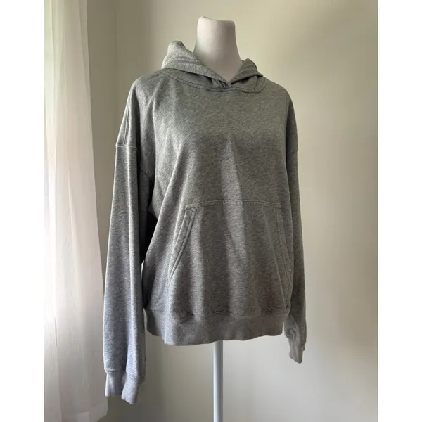 Fabletics Light Gray Hooded Pullover Sweatshirt - Image 3