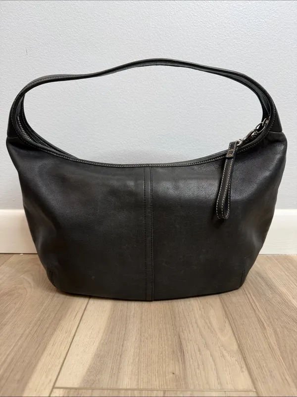 Coach Vintage Ergo slouchy black leather shoulder hobo bag - Image 3