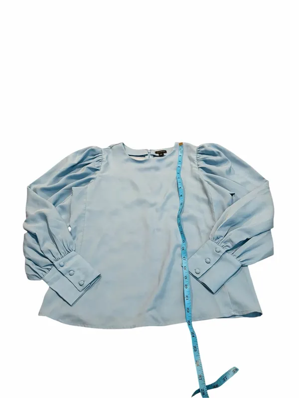 ANN TAYLOR light blue long sleeve blouse - Image 2