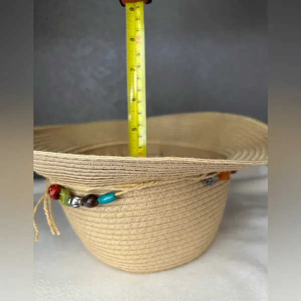 INC International Concepts Women's Adjustable Fit Natural Beaded Band Cloche - Image 5