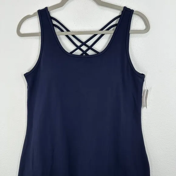 T by Talbots Athletic Dress Size L Navy‎ Blue Sleeveless Tank NWT Sporty Golf - Image 2
