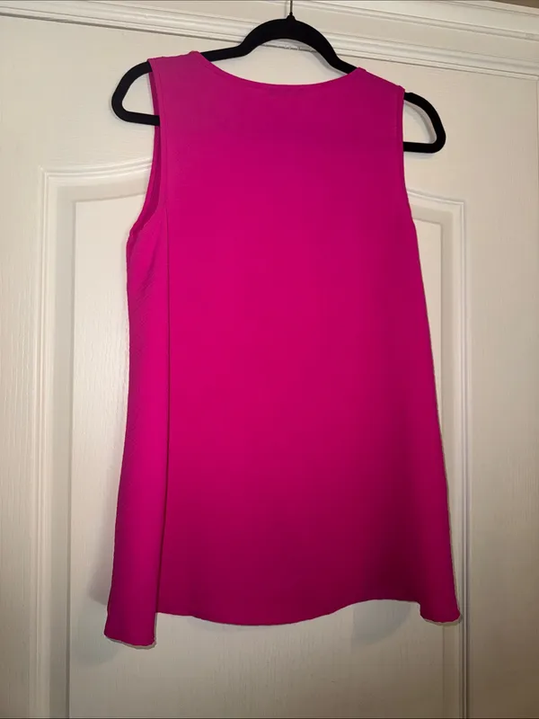 JODIFL Bright Hot Pink Sleeveless Tunic Top Large - Image 2