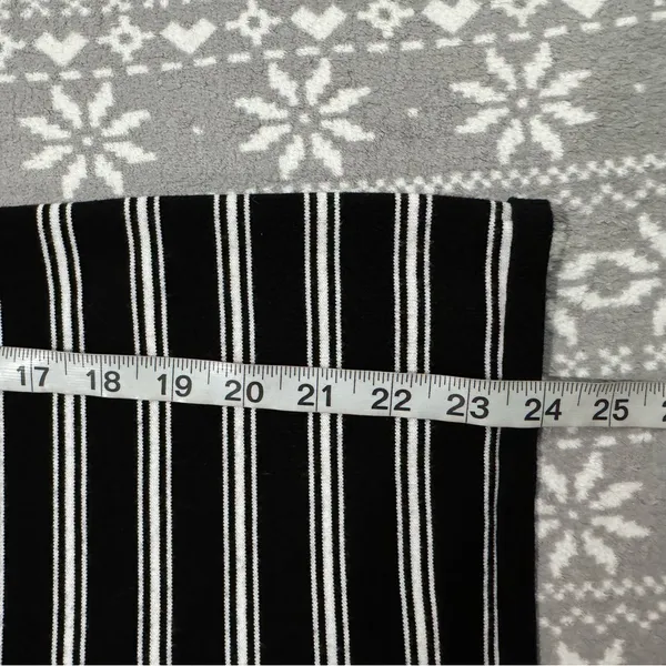 White‎ House Black Market Convertible Stripe Sweater Black White Large Office - Image 11