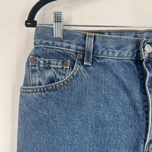 Vintage Levi's 550 Women's Relaxed Fit Tapered Leg Jeans Blue Denim‎ Size 12 - Image 4