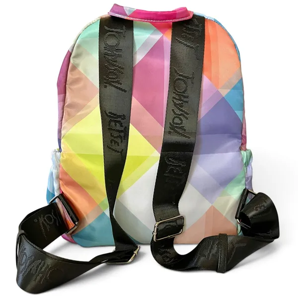 Betsey Johnson XOPetra Colorful Abstract Pattern Nylon Backpack With Pouch - Image 3