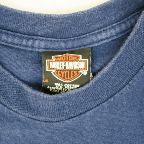 2007 Harley Davidson Navy Blue Shirt - Image 4