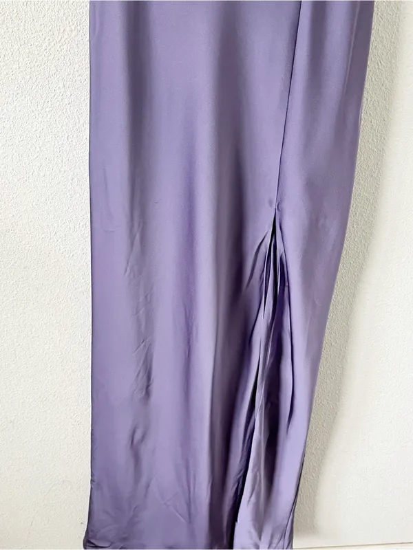 Birdy Grey Mia Dusty Lilac Matte Satin Bridesmaid Formal Dress - Image 4