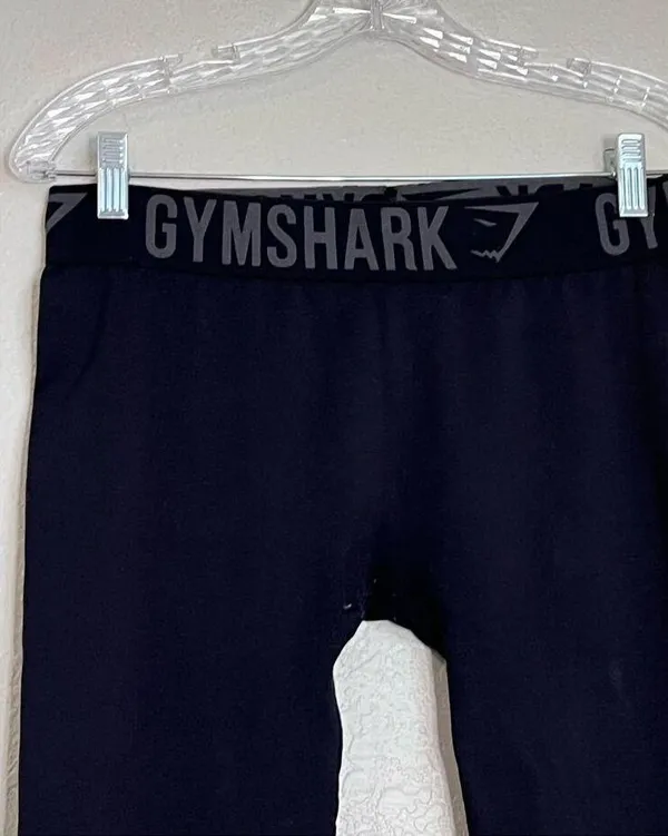 Gymshark Womens Black Long Logo Waist Workout Leggings M - Image 2