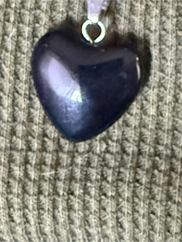 Deep Purple Heart Pendant Necklace - Women Jewelry - Image 2