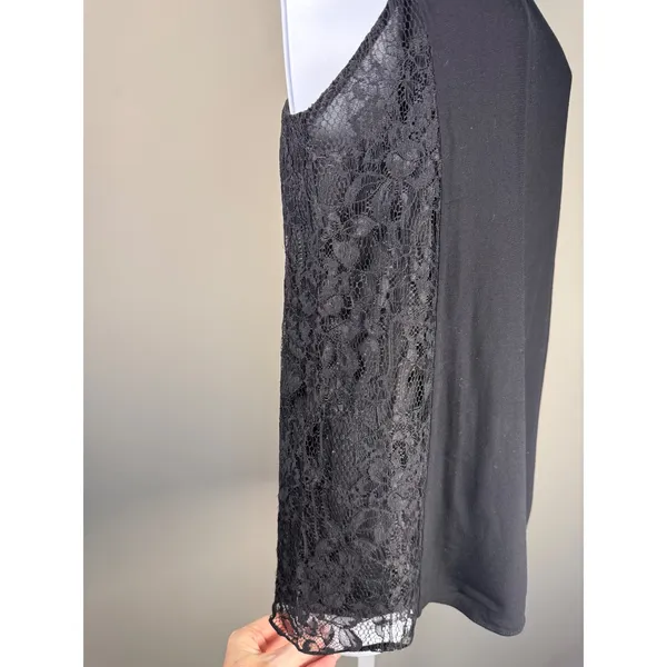 Alice + Olivia Lindsay Lace Side‎ Tank Black Sleeveless Boho Chic XS - Image 3