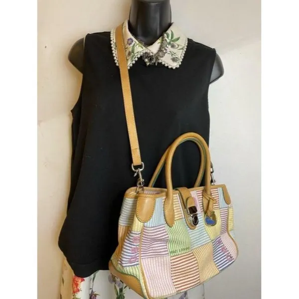 dooney and bourke handbag w strap multicolor canva - Image 5