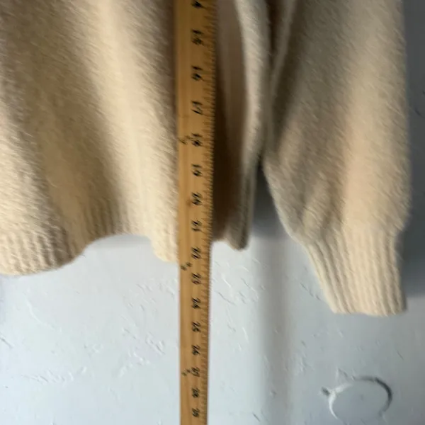 Marled Small Cream Mock Neck Cozy Sweater‎ Minimalist Closet Staple Clean Girl - Image 4