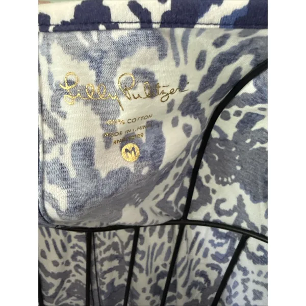 LILLY PULITZER Ocean Ridge cotton roll tab‎ sleeve shift dress Medium - Image 4
