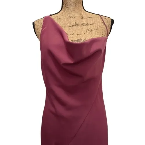 Keepsake The Label Mulberry Be Mini Midi Dress Drape Neck Mauve Size Large‎ - Image 2