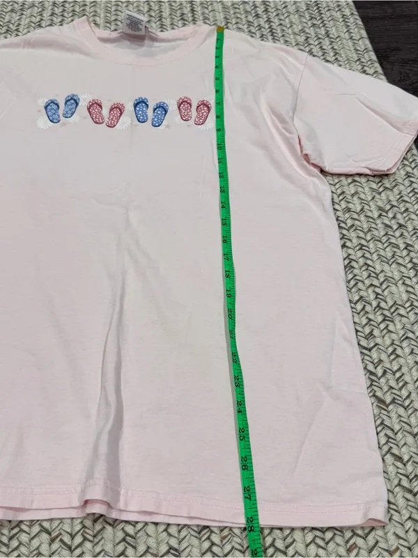 Vintage Pink Flip Flops Short Sleeve Shirt - Image 7