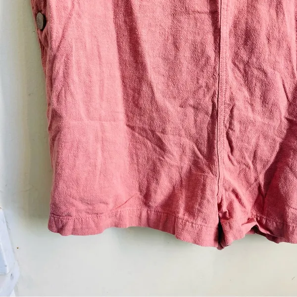 BDG Linen Blend Pink Romper Overalls size L - Image 8
